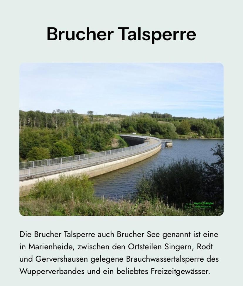 Bruchersee-Gummersbach Nord Marienheide Экстерьер фото